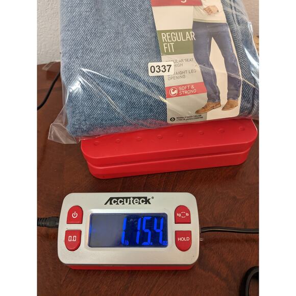 Wrangler Jeans 42x30 Blue Mens Regular Fit Straight Legs Comfort Denim Mid Rise - Picture 10 of 11